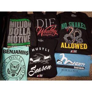 Million Dolla Motive Graphic T-Shirt Bundle Mens XL Streetwear 6 Pack NWT USA